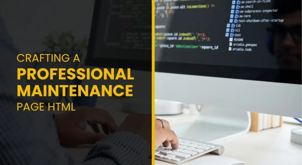 Crafting a Professional Maintenance Page HTML